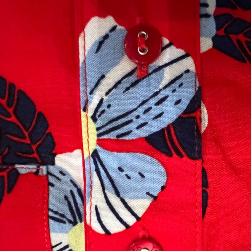 Tommy Hilfiger Red Floral Kids Blouse - Picture 6 of 10